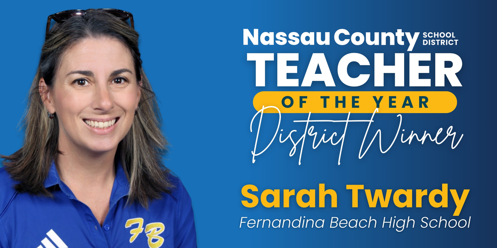 Nassau County School District Teacher of the Year Sarah Twardy. Photo courtesy Nassau County School District