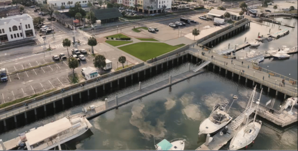 A rendering presented by city staff that shows what the area could look like post-construction. Photo courtesy City of Fernandina Beach